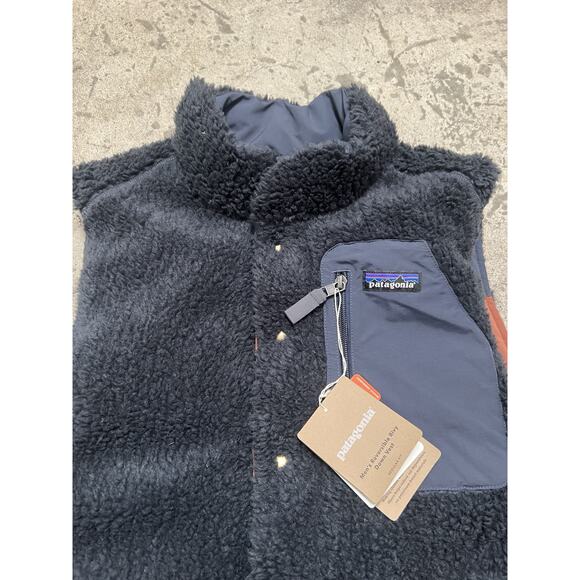 Patagonia Reversible Bivy Down Vest Mens M RARE‎ NWT Fox Red Sold Out Online! - Picture 5 of 9